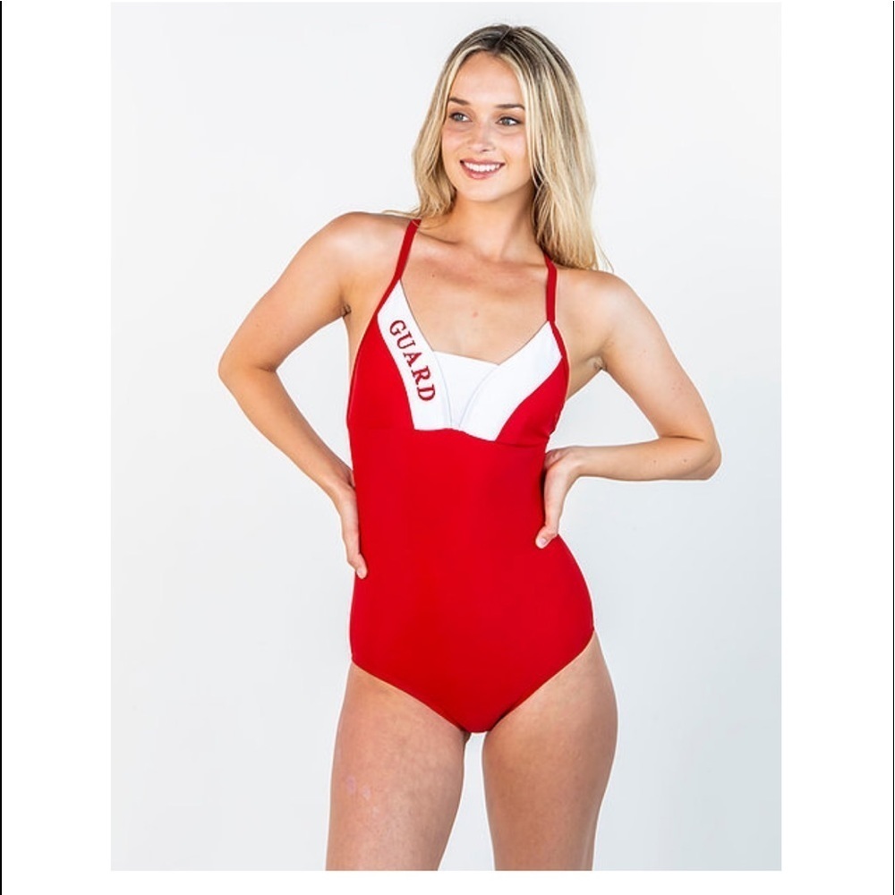 NWT official Brigitte Couture LifeGaurd one-piece